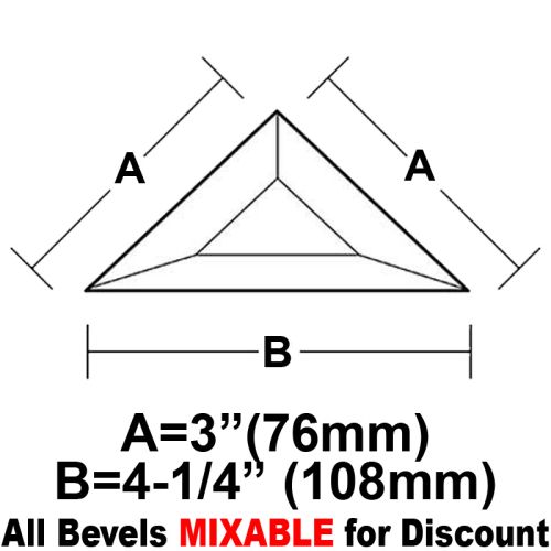 BVT34-Triangle Bevel 3"x3"x4-1/4"