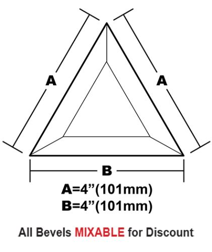 BVT44-Triangle Bevel 4"x4"x4" 