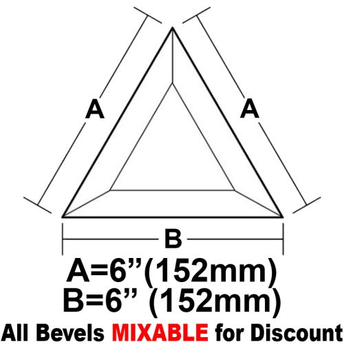 BVT66CS-Case 180ea. Tri.Bevel 6"x6"x6" 