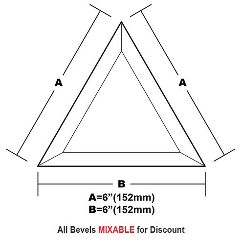 BVT66-Triangle Bevel 6"X6"x6"