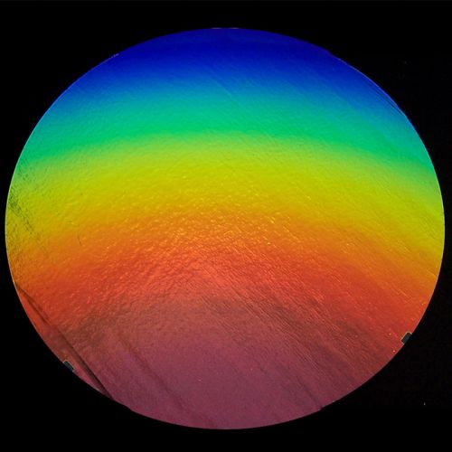 DC606B-CBS Thin Dichroic Rainbow 1 On Clear 8"x9" - 96 COE