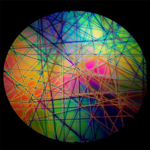 DC696A-CBS Thin Dichroic Mixture On Black Pixie Stix 16"x19" - 96 COE