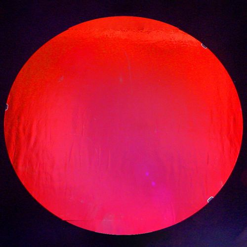 DC865A-CBS Thin Dichroic Candy Apple On Black 16"x19"- 90 COE