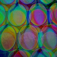 DC891A-CBS Thin Dichroic Mix On Black 3"Balloons 16"x19" - 90 COE