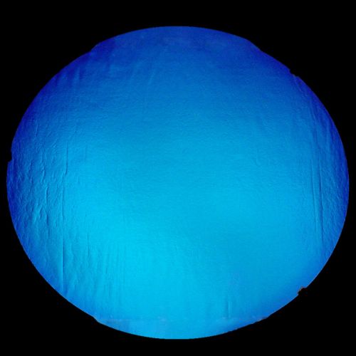 DC920C-CBS Florentine Dichroic Blue On Black 4.75"Pie - 90 COE