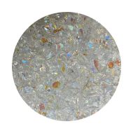 DF483- CBS 2oz. Dichroic Frit Pink/Teal Clear Coarse 96 COE