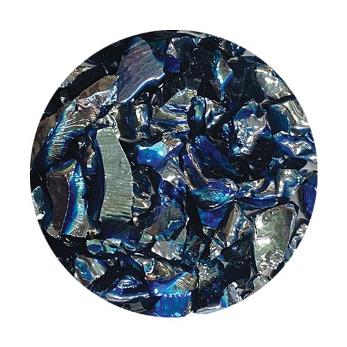 DF484- CBS 2oz. Dichroic Frit Red/Silver/Blue Black Coarse 90 COE