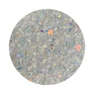 DF489- CBS 2oz. Dichroic Frit Candy Apple Clear Coarse 96 COE