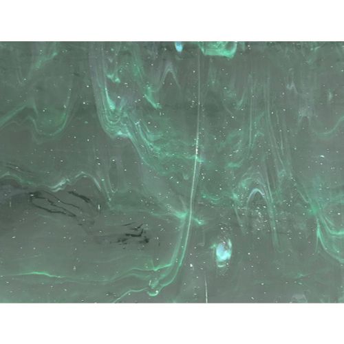 DG1089-Designer Glass Hunter Green/White/ Clear Wispy