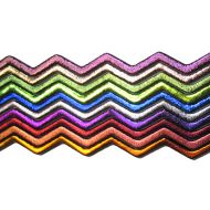 DWF102- CBS Dichroic Wavy Firestrips Primary Colors 3mm 90 COE