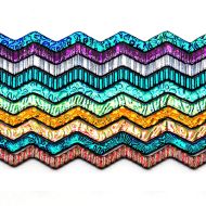 DWF110- CBS Dichroic Wavy Firestrips Texture 6mm 90 COE