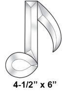 EC136-Exquisite Cluster Single Music Note