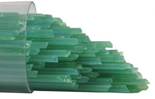 US1075- Oceanside Apple Jade Opal Stringers 96 COE #726