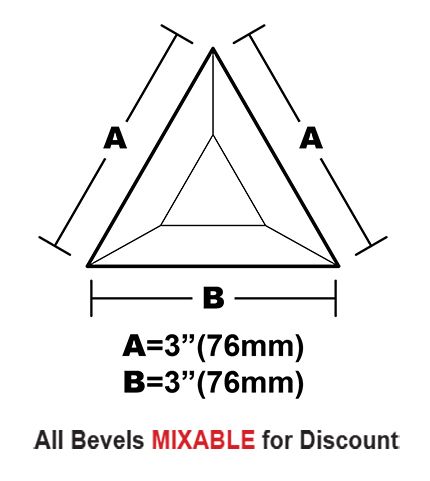 BVT33-Triangle Bevel 3"x3"x3"