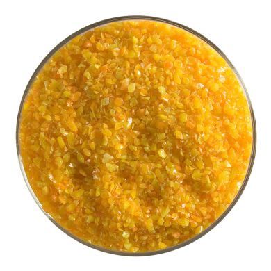 BU002592F- Bullseye Frit Medium Tangerine Orange Opal 5oz Jar - 90 COE