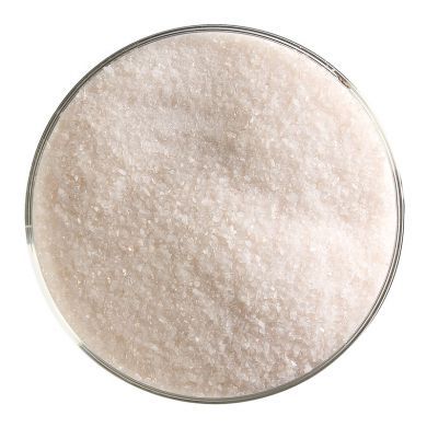 BU003491F-Bullseye Frit Fine Light Peach Cream Opal 5oz Jar - 90 COE