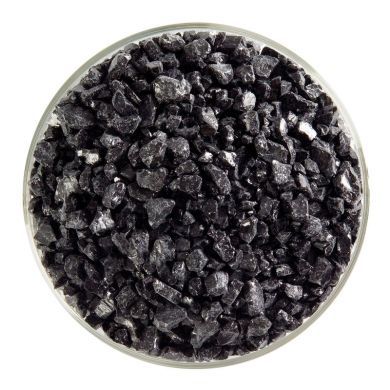 BU010093F - Bullseye Frit Coarse Black Opal 1lb Jar  - 90 COE