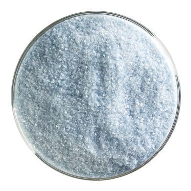 BU010891F- Bullseye Frit Fine Powder Blue Opal 5oz Jar - 90 COE