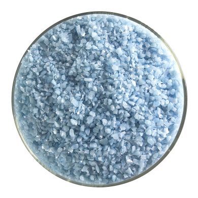 BU010892F - Bullseye Frit Medium Powder Blue Opal 5oz Jar - 90 COE