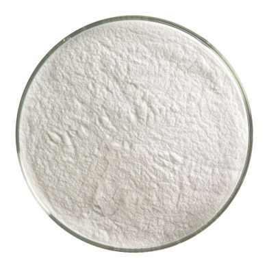 BU011398F - Bullseye Frit Powder White Opal 1lb Jar - 90 COE