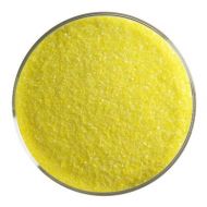 BU112001F- Bullseye Frit Fine Canary Yellow Transparent 5lb Jar - 90 COE