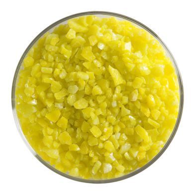 BU012093F - Bullseye Frit Coarse Yellow 5oz Jar - 90 COE