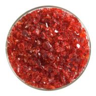 BU112293F- Bullseye Frit Coarse Red-Orange Transparent 5oz Jar - 90 COE