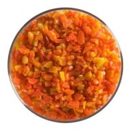 BU112593F - Bullseye Frit Coarse Orange Transparent 1lb Jar - 90 COE