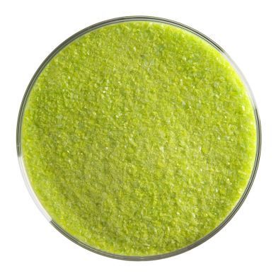 BU012691F- Bullseye Frit Fine Spring Green Opal 5oz Jar - 90 COE