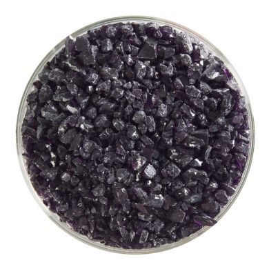 BU112893F- Bullseye Frit Coarse Deep Royal Purple Transparent 5oz Jar - 90 COE