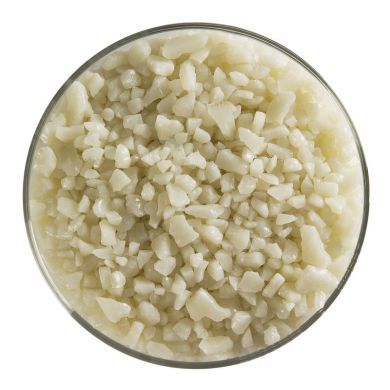 BU013793F - Bullseye Frit Coarse French Vanilla Opal 1lb Jar - 90 COE