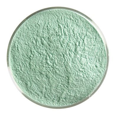 BU014598F- Bullseye Frit Powder Jade Green Opal 1lb Jar  - 90 COE