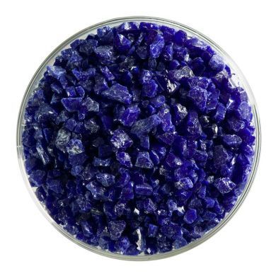 BU014793F-Bullseye Frit Coarse Deep Cobalt Blue Opal 5oz Jar - 90 COE