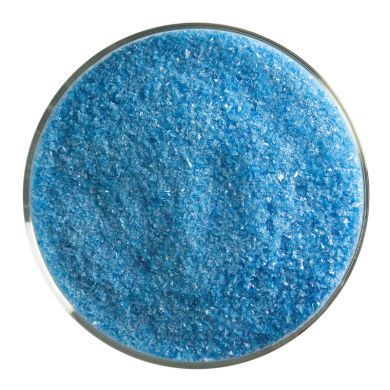 BU016491F- Bullseye Frit Fine Egyptian Blue Opal 5oz Jar - 90 COE