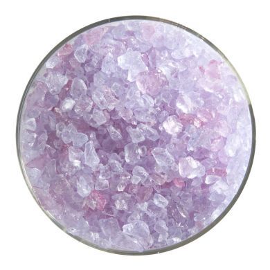 BU121593F- Bullseye Frit Coarse Light Pink Striker Transparent 5oz Jar - 90 COE