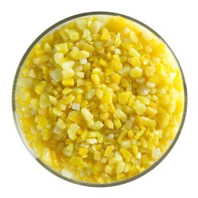 BU022093F- Bullseye Frit Coarse Sunflower Yellow 5oz Jar - 90 COE