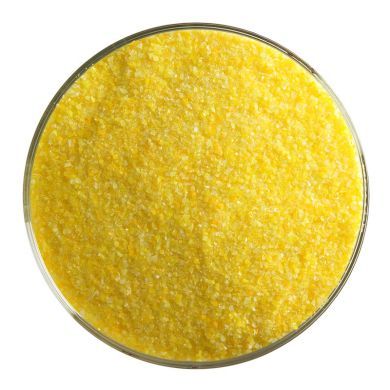 BU032091F- Bullseye Frit Fine Marigold Yellow Opal 5oz Jar - 90 COE