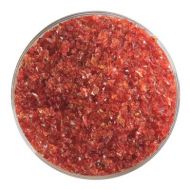 BU132292F - Bullseye Frit Medium Garnet Red Transparent Striker 5oz Jar - 90 COE