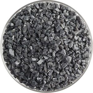 BU033693F- Bullseye Frit Coarse Deep Gray Opal 5oz Jar - 90 COE