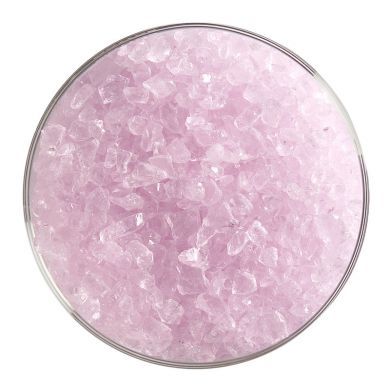 BU182193F- Bullseye Frit Coarse Erbium Pink Transparent 5oz Jar - 90 COE