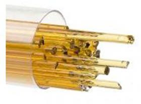 BU113772- Bullseye 2MM Medium Amber Transparent Stringers - 90 COE