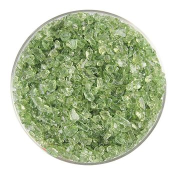 BU121793F- Bullseye Frit Coarse Leaf Green 5oz Jar - 90 COE