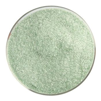 BU124791F- Bullseye Frit Fine Light Mineral Green 5oz Jar - 90 COE