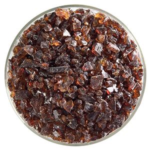 BU132193F- Bullseye Frit Coarse Carnelian Transparent 5oz Jar - 90 COE