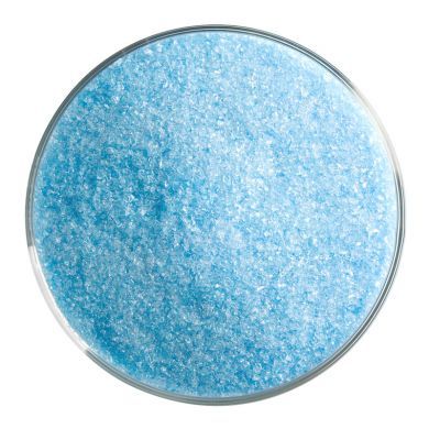 BU141691F- Bullseye Frit Fine Light Turquoise Blue Transparent 5oz Jar - 90 COE