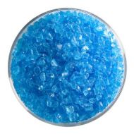 BU141693F - Bullseye Frit Coarse Light Turquoise Blue Transparent 1lb Jar - 90 COE