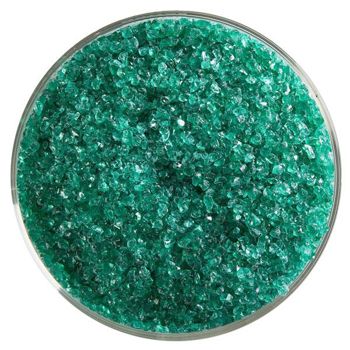 BU141792F- Bullseye Frit Medium Emerald Transparent 5oz Jar 