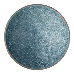 BU144491F- Bullseye Frit Fine Sea Blue Transparent 5oz Jar - 90 COE