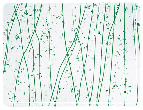 BU4217FH-Aventurine/Jade Green Frit/Aventurine Streamers 10"x11.5" 