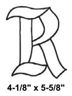 BLR -Bevel Letter R
